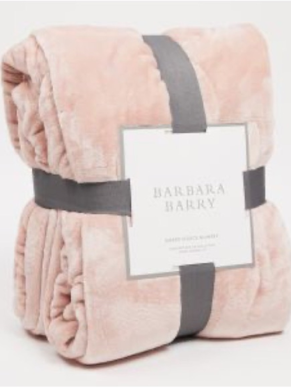 NWT blush pink queen throw